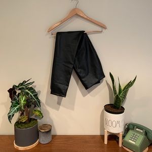 Black leather leggings